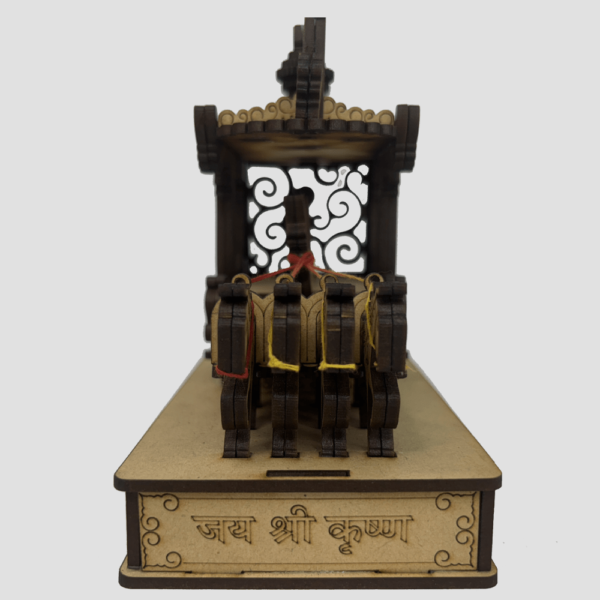 Wooden Mahabharat Krishna Arjun Rath