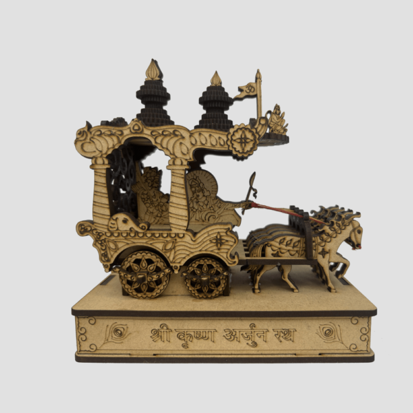Wooden Mahabharat Krishna Arjun Rath