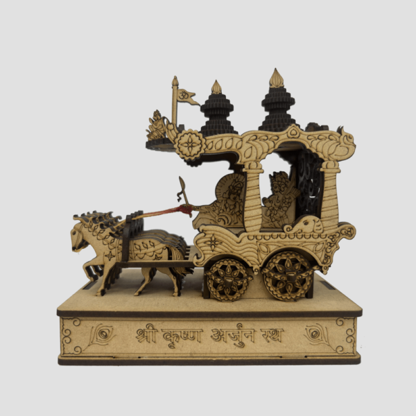 Wooden Mahabharat Krishna Arjun Rath
