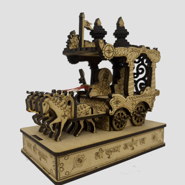 Wooden Mahabharat Krishna Arjun Rath
