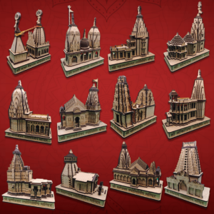12 Jyotirling Mandir Miniature Set (Wooden)